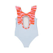 One-Piece Swimsuit – Cornflower & Hot Pink