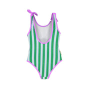 One-Piece Swimsuit – Summer Stripes/Magenta