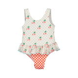 One-Piece Swimsuit – Cherries & Pink