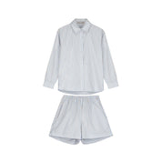 Oversized Striped Shirt & Toe Elasticated Striped Short Set