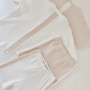 Rib Biker Set – Cream