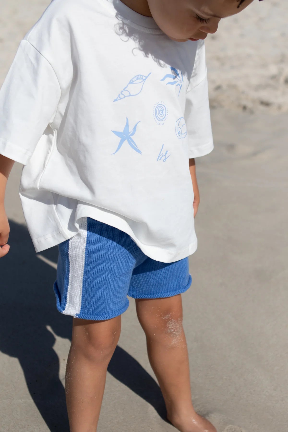 Crochet Shorts in Cobalt Salt