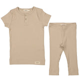 Ribbed T-Shirt & Ribbed Leggings Set – Stone