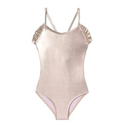 Sorbet Girl’s One-Piece Swimsuit in Iridescent Silver