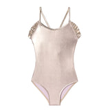 Sorbet Girl’s One-Piece Swimsuit in Iridescent Silver