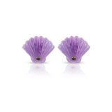 Shell Clip On Earrings – Lilac