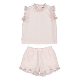 Tirra Linen Top & Pala Frill Shorts Set