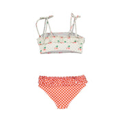 Two-Piece Swimsuit – Cherries & Pink/Red
