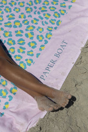 Candy Animal Dots Large Beach Towel