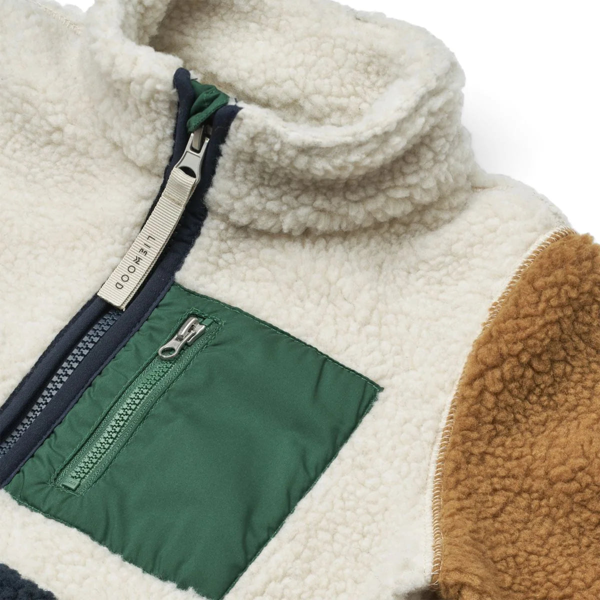 Nolan Pile Jacket – Classic Navy Multi Mix