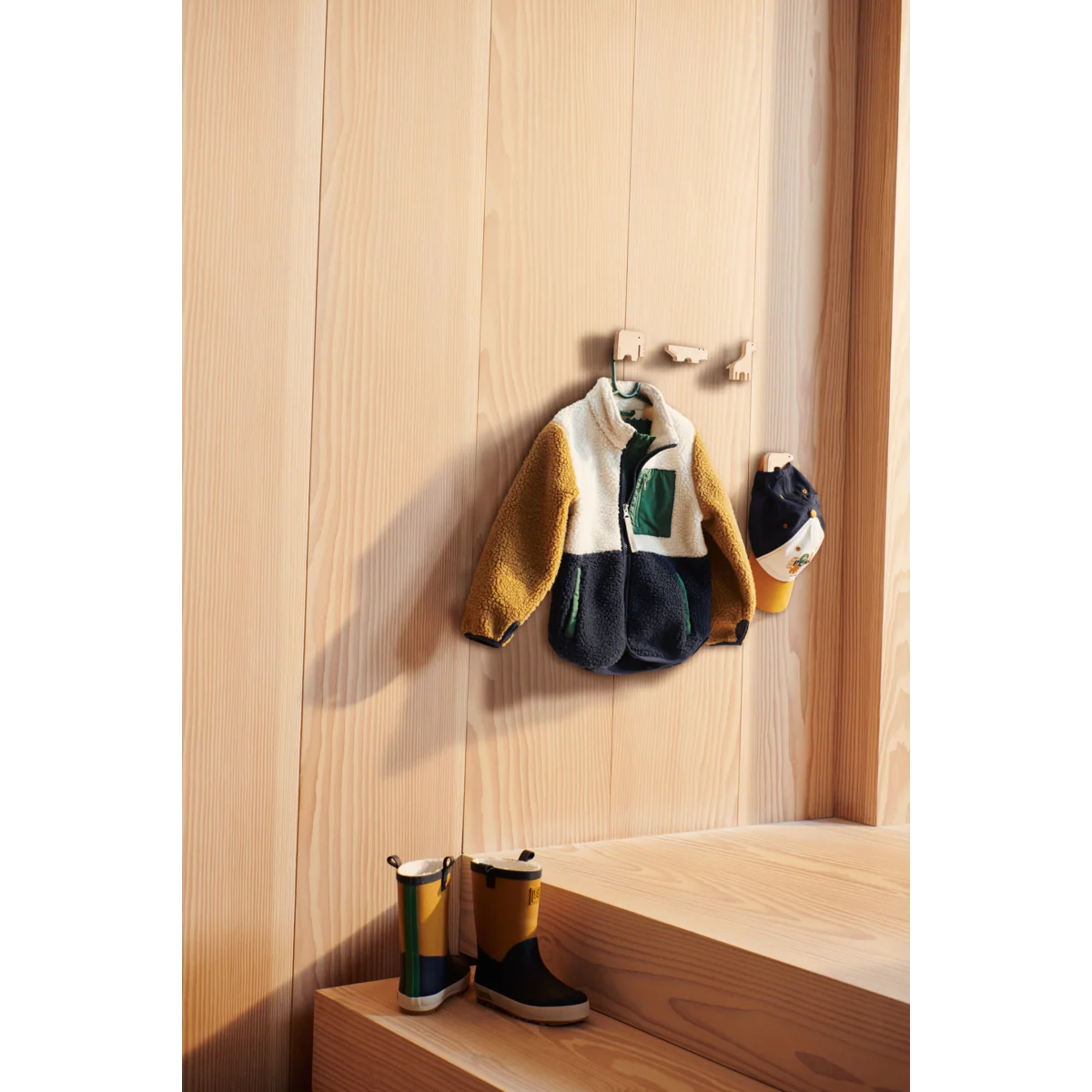 Nolan Pile Jacket – Classic Navy Multi Mix