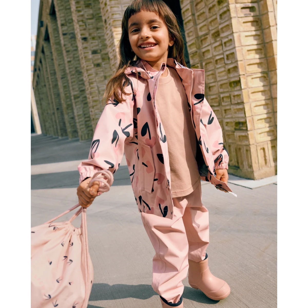 Aston Rain Boot – Cherry Hearts & Pale Tuscany