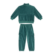 Zip Sweater & Cargo Pants Set
