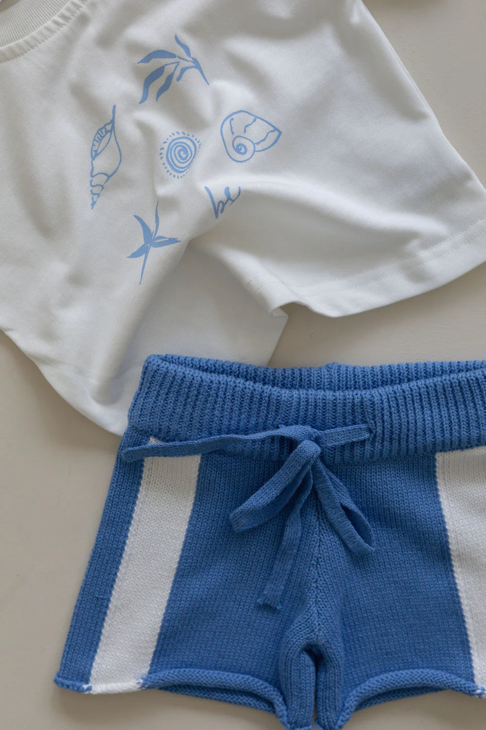 Crochet Shorts in Cobalt Salt