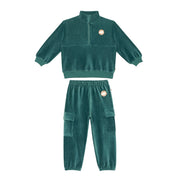 Zip Sweater & Cargo Pants Set