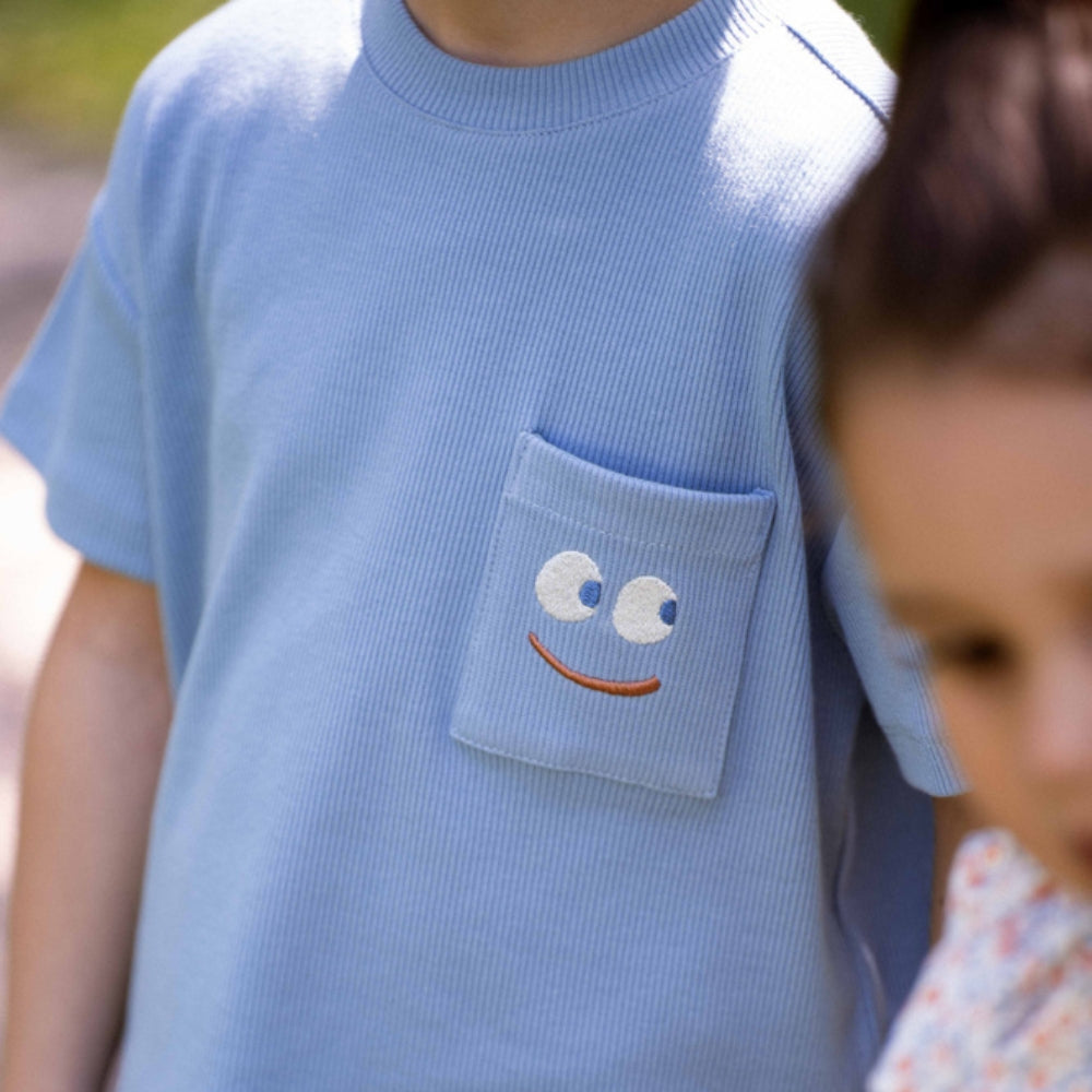 Oversized Pocket Tee – Country Blue