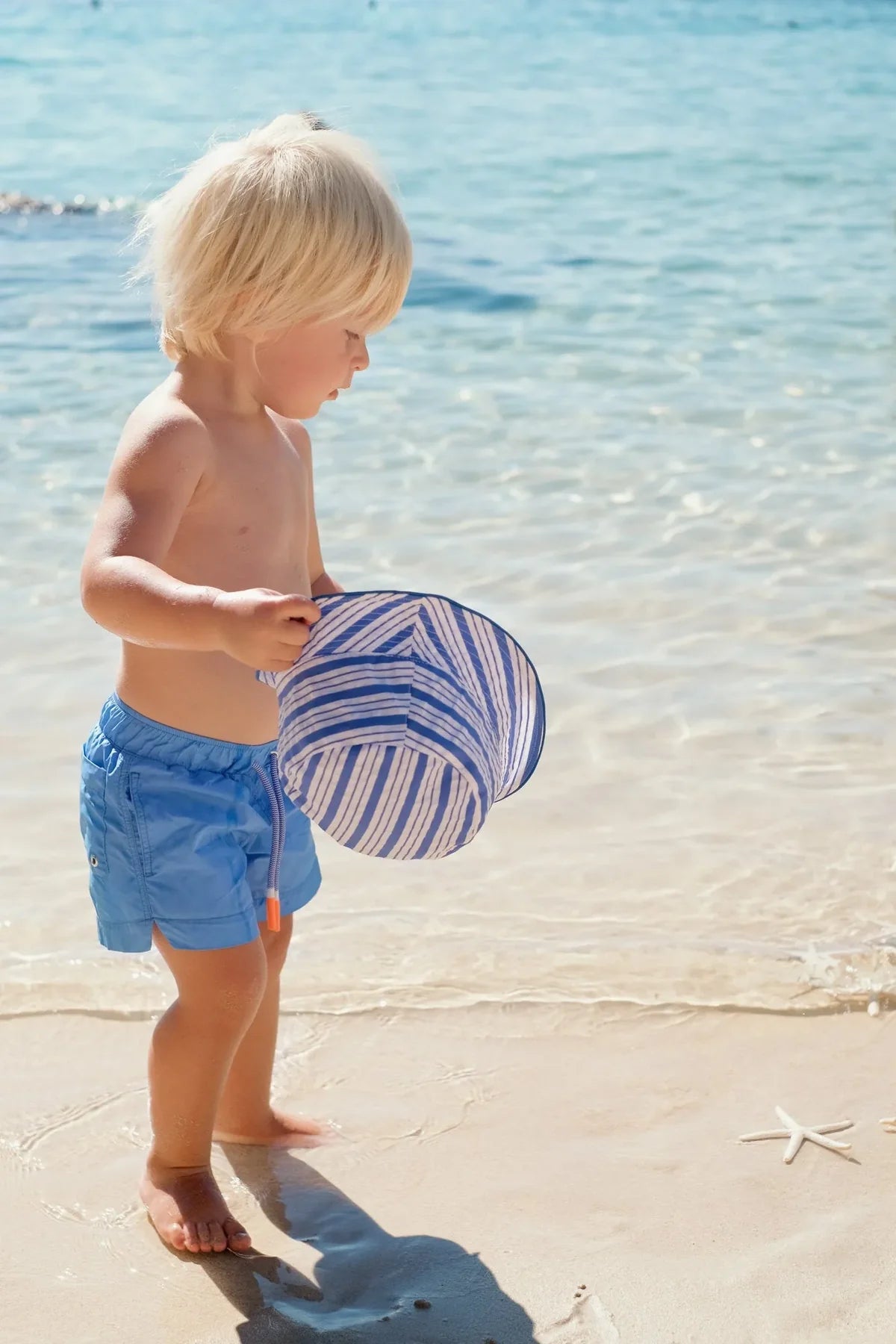 Capri Swim Shorts - Sky Blue